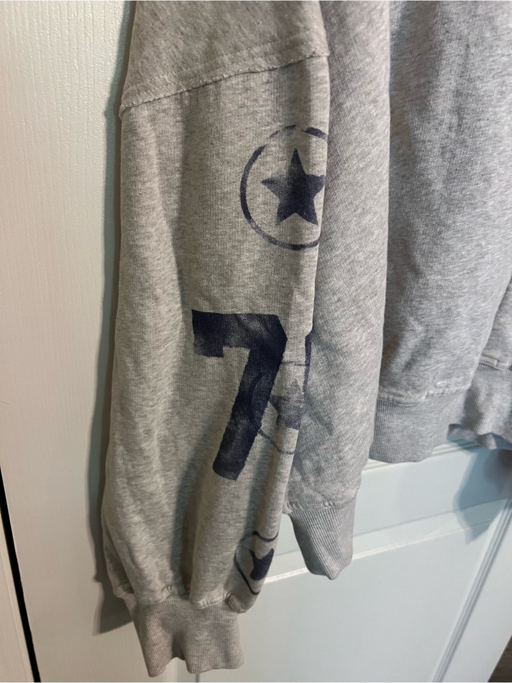 Free People Gaia Sweatshirt Texas Detail In Oatmeal NWT Size XL - Picture 5 of 6